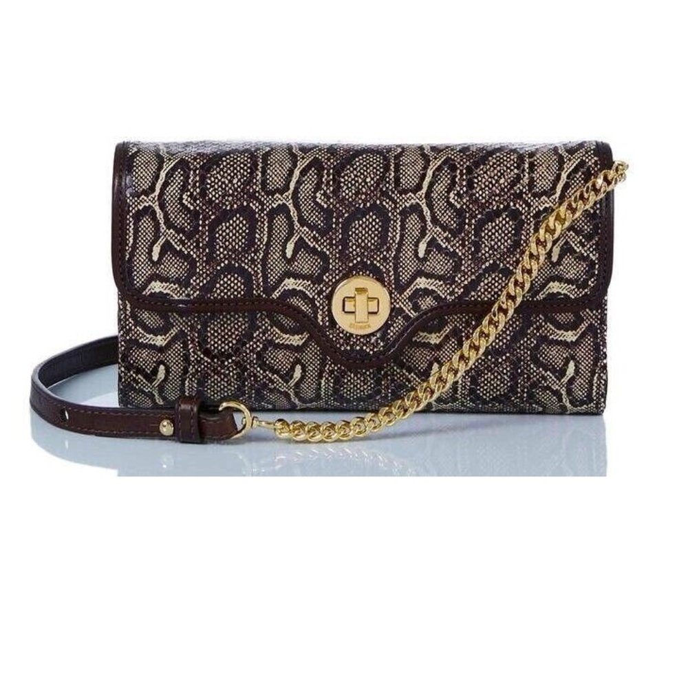 🌹NEW BRAHMIN POLINA Espresso Caswell Melbourne Crossbody Genuine Leather